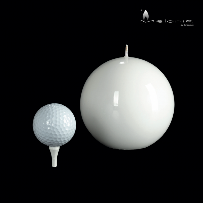 Svijeća GRAZIANI Meloria Ball Classic 150, bijela