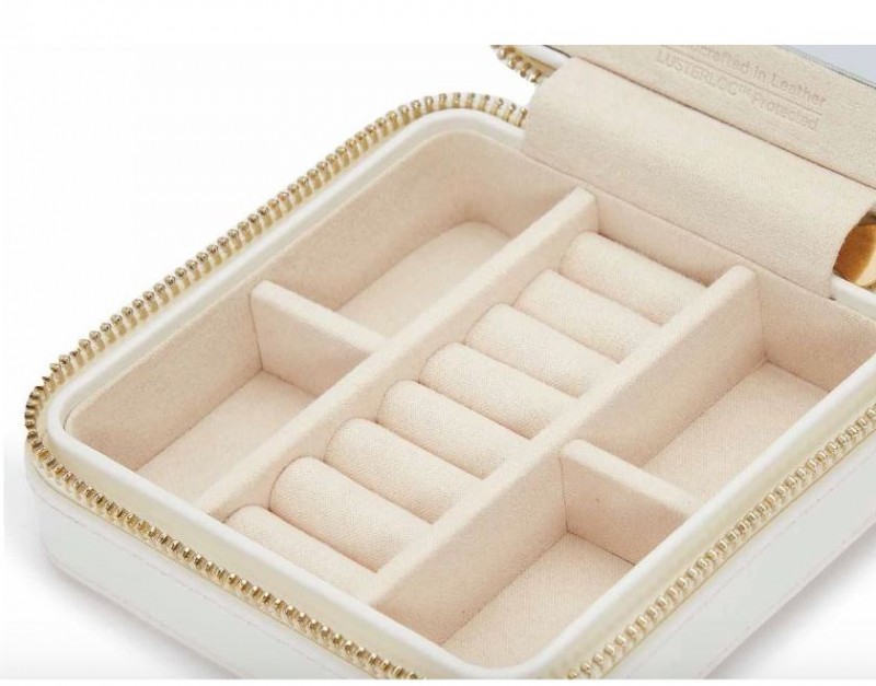 Torbica za nakit WOLF 1834, Maria Small Zip, bijela