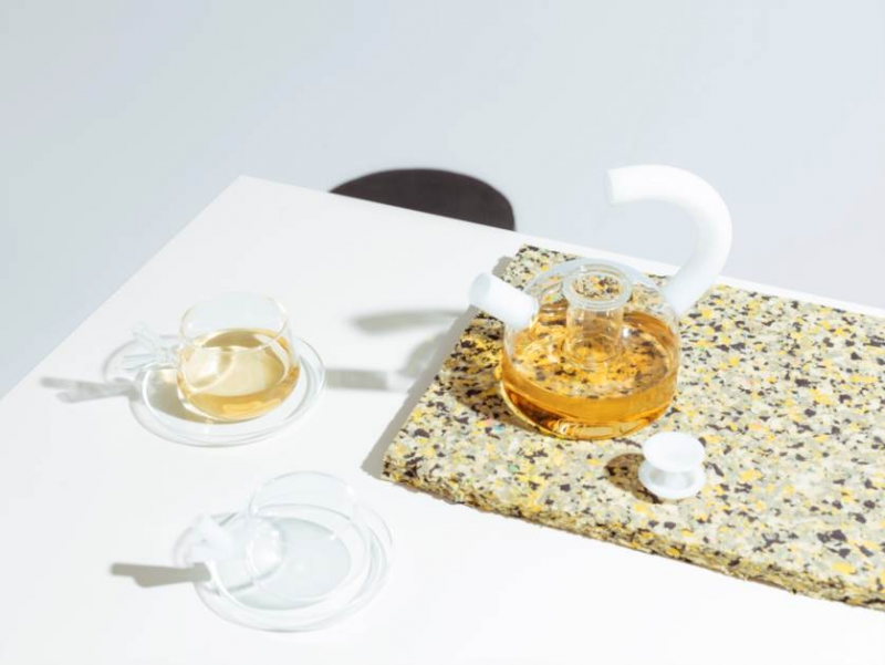 Čajnik stakleni ICHENDORF Tea Small, Clear/White