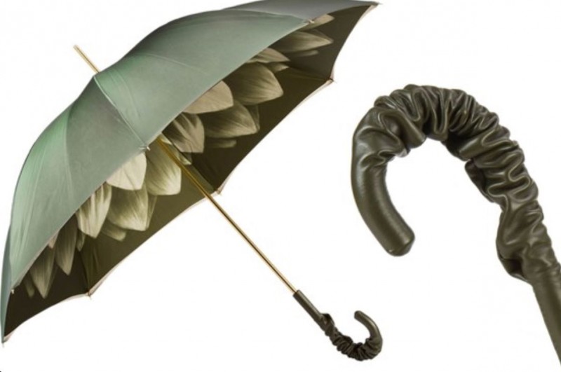 Kišobran Pasotti - Green Dahlia Umbrella, Double Cloth