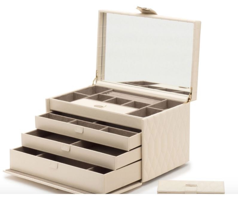 Kutija za nakit WOLF 1834, Caroline Large, bež