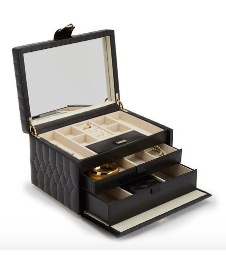 Kutija za nakit WOLF 1834, Caroline Medium, crna