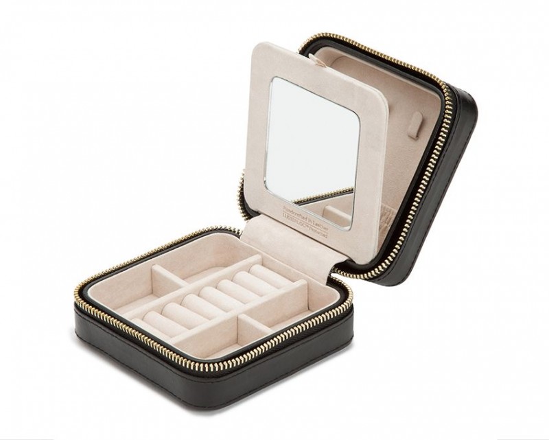 Torbica za nakit WOLF 1834, Caroline Zip Travel, crna