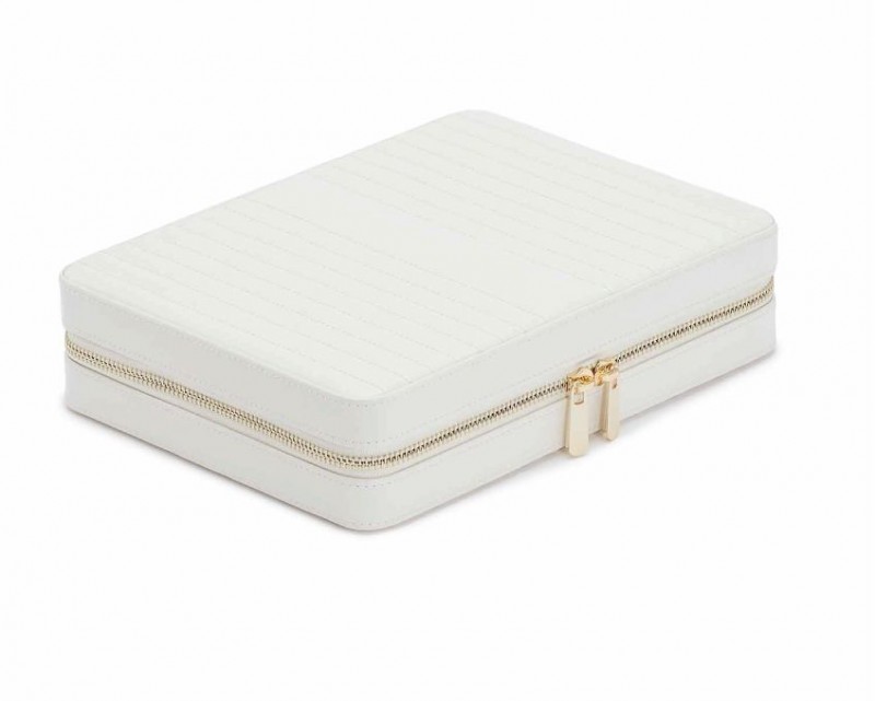 Torbica za nakit WOLF 1834, Maria Large Zip, bijela