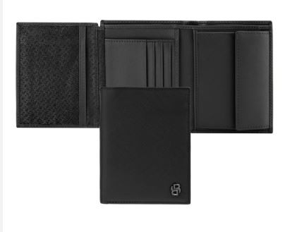 Novčanik sa preklopom Double B Saffiano Black Hugo Boss