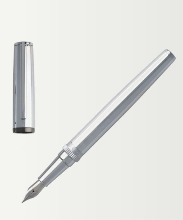 Nalivpero Gear Metal, krom - Hugo Boss