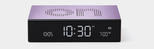 Sat budilica LEXON Flip Premium, ljubičasta