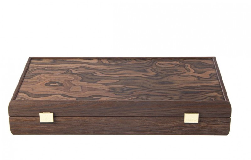 Poker set MANOPOULOS in Dark Walnut Case/Californian Burl veneer on Top 39x22cm