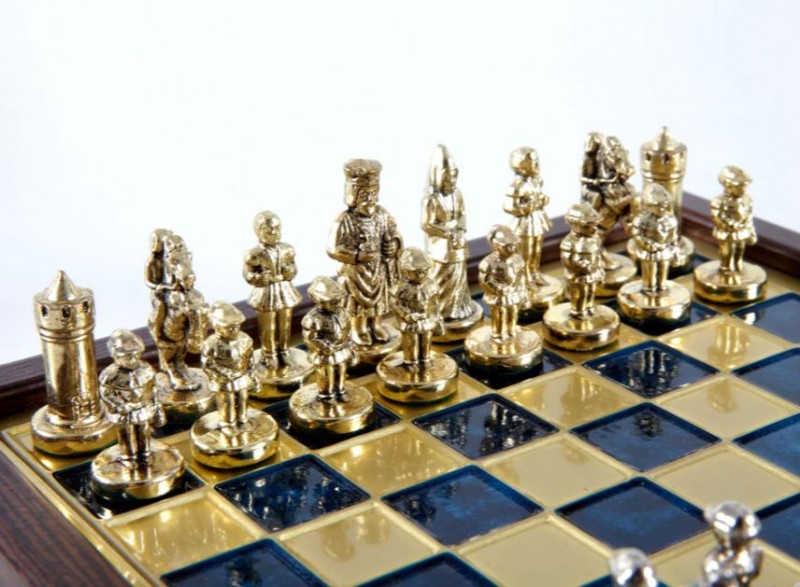Šah set MANOPOULOS Byzantine Empire Metal Chess set 20cm