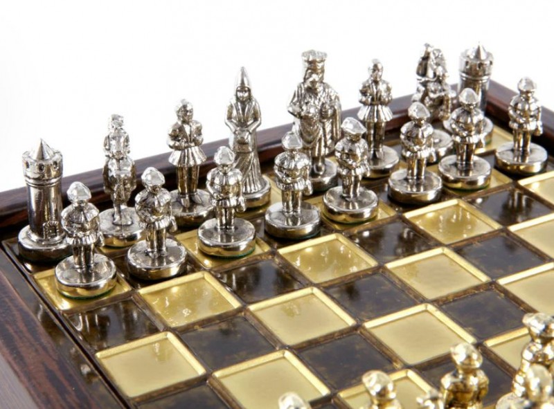 Šah set MANOPOULOS Byzantine Empire Metal Chess set 20cm