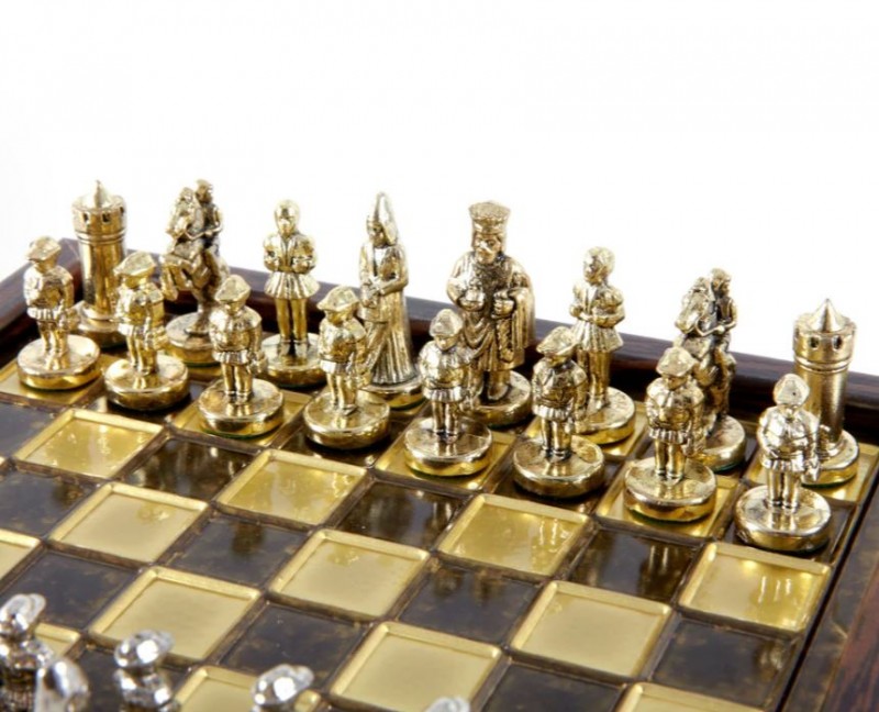 Šah set MANOPOULOS Byzantine Empire Metal Chess set 20cm